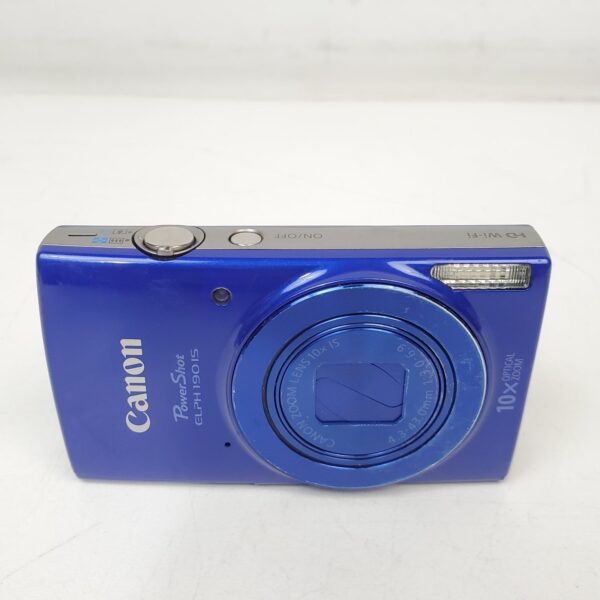 Canon PowerShot ELPH 190 IS 20MP 10X Optical Zoom Wi-Fi Digital Camera Blue - Image 2
