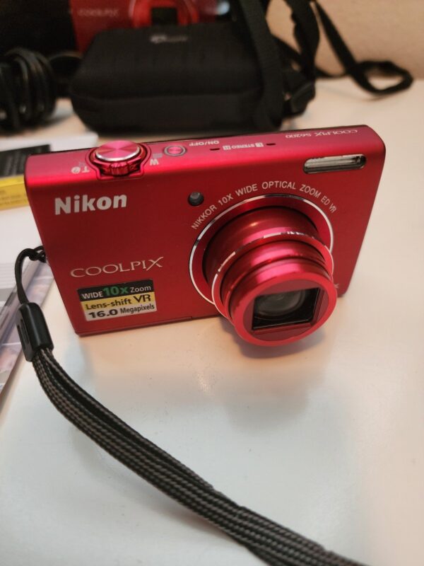 Nikon COOLPIX S6200 16.0 MP Brilliant Red Digital Camera w/ Box [Mint] - Image 3