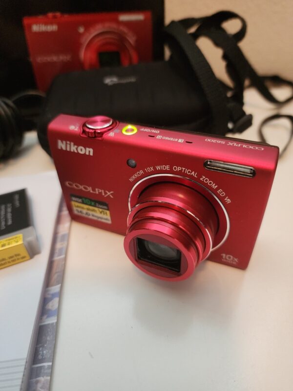 Nikon COOLPIX S6200 16.0 MP Brilliant Red Digital Camera w/ Box [Mint] - Image 2