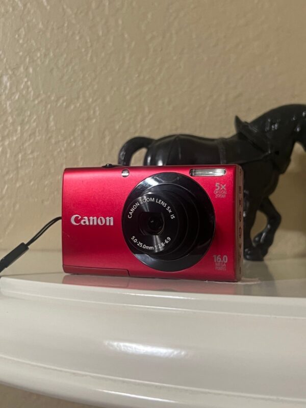 Canon PowerShot A3400 IS 16.0 MP Digital Camera with 5x Optical Image Zoom Red