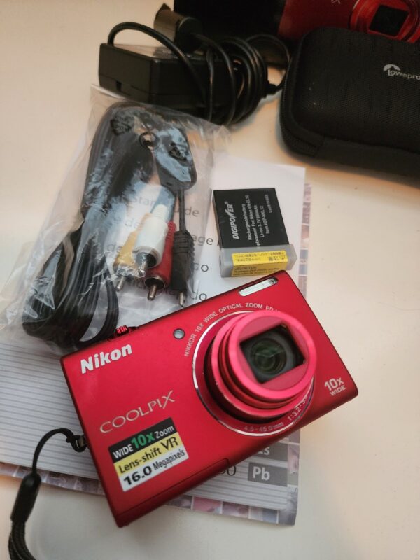 Nikon COOLPIX S6200 16.0 MP Brilliant Red Digital Camera w/ Box [Mint] - Image 4