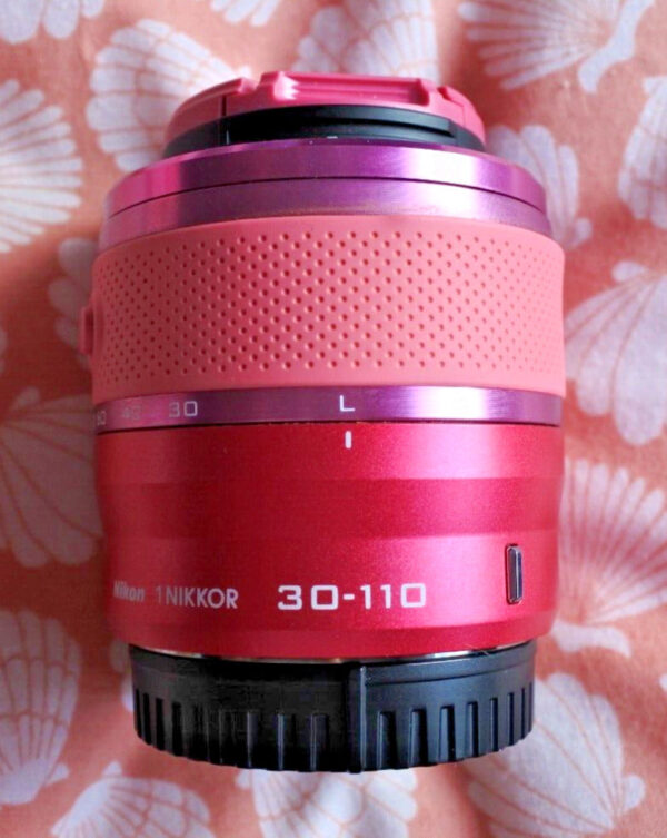 Pink Nikon 1 J2 camera.  Boxed with 10-30mm & 30-110mm lenses, battery & charger - Image 9