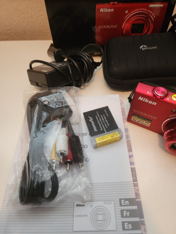 Nikon COOLPIX S6200 16.0 MP Brilliant Red Digital Camera w/ Box [Mint] - Image 5