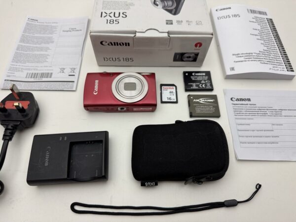 Canon IXUS 185 20MP Digital Camera Red - Image 9