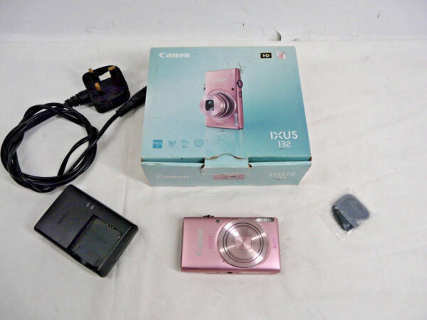 Canon IXUS 132 Compact Digital Camera Pink | Thames Hospice
