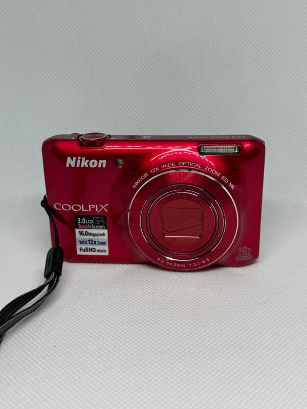 Nikon Coolpix S6400 Digital Touchscreen Camera Zoom 16.0MP 12x Red RARE - Image 3