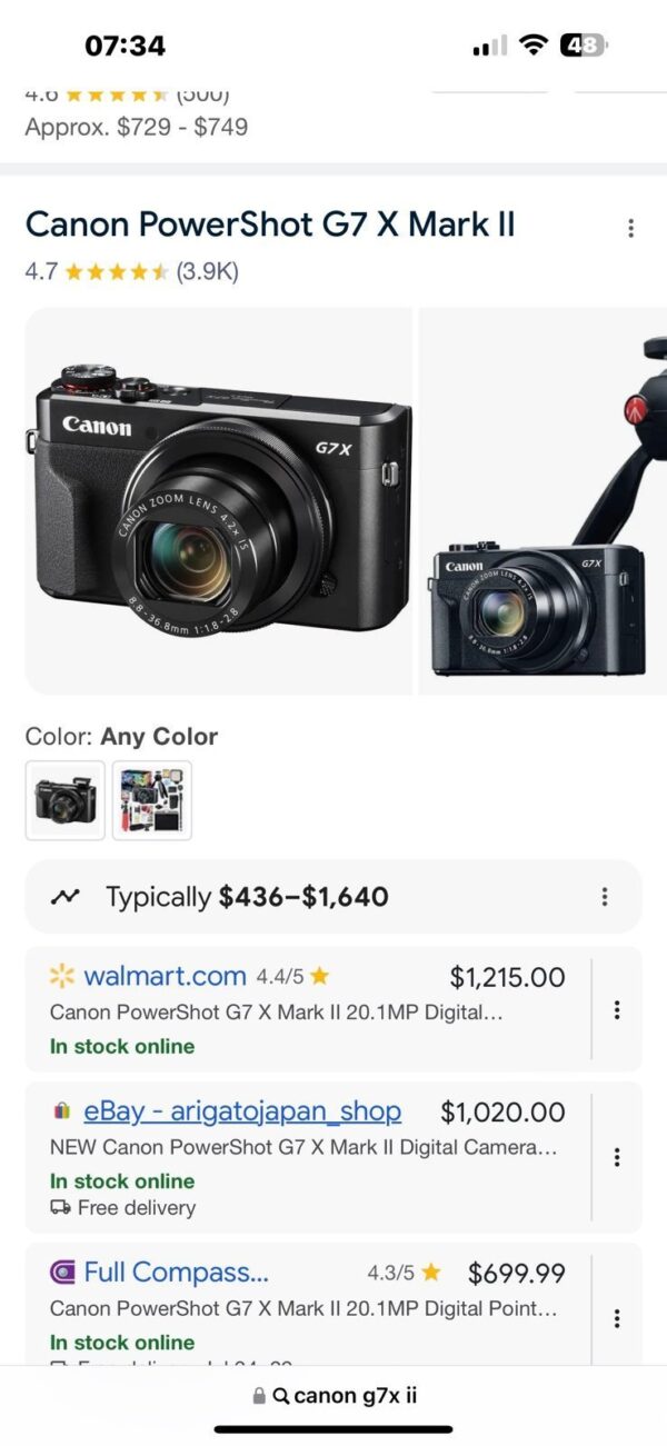 Canon PowerShot G7 X Mark II - Image 2