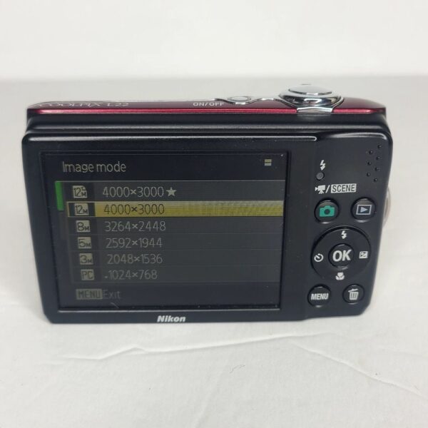 Nikon COOLPIX L22 12.0MP Digital Camera Red - Image 9